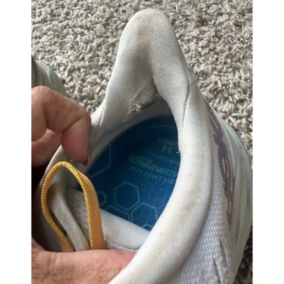 Hoka One One  Mach X Women's Running Shoes White, Aqua & Yellow Accents US 7.5 - Picture 6 of 8